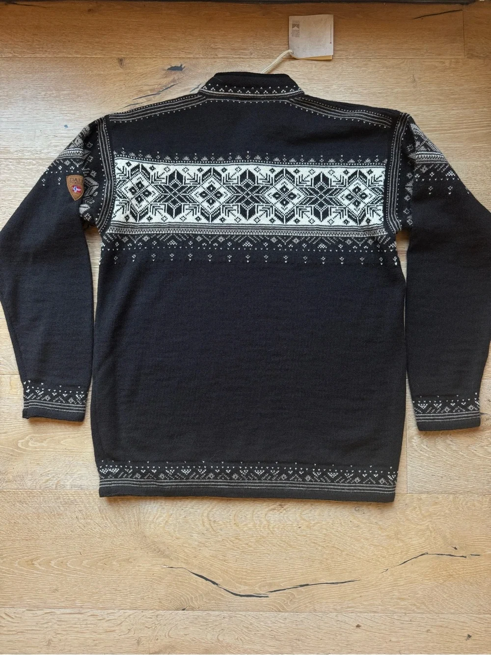 🔥NEW DALE OF NORWAY Blyfjell Sz L Quarter Zip STUNNING! WOOL Fairisle PriceFirm!